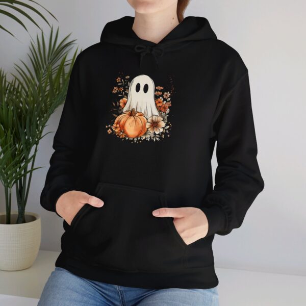 Adorable Ghost w Pumpkin Hoodie - Image 9