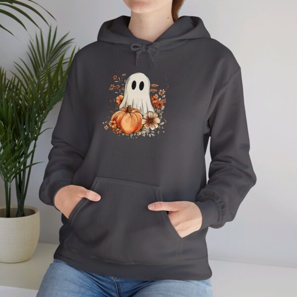 Adorable Ghost w Pumpkin Hoodie - Image 5