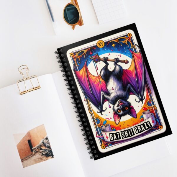 Bat Sh*t Crazy Notebook – Upside Down Bat Spiral Journal - Image 5