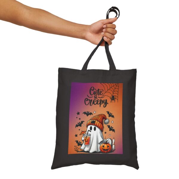 Cute but Creepy Ghost Canvas Tote - Image 3