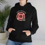 “Proud Supporter of EVFD” Hoodie – Firefighter Maltese Cross & Bulldog Design