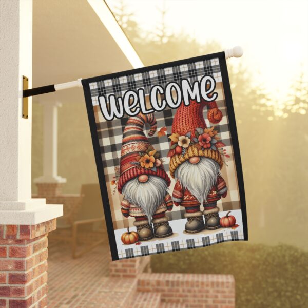 Autumn Gnome Welcome Garden Flag - Image 4