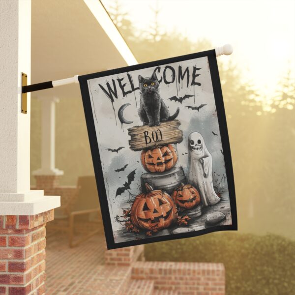 Spooky Welcome Garden Flag - Image 4