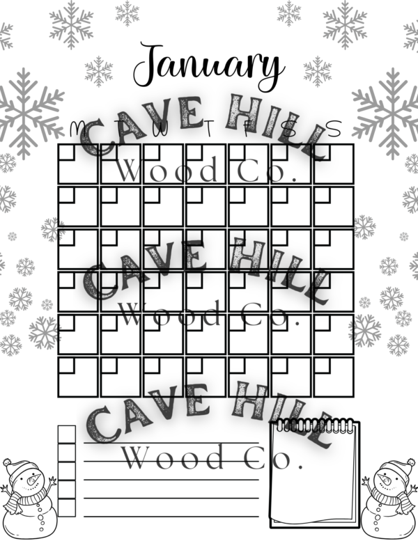 Minimalist Undated Monthly Printable Calendar with Cute Graphics | Simple & Stylish Design - Image 6