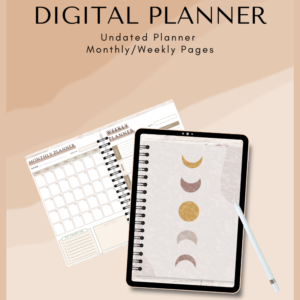 Undated Boho Hyperlinked Digital Planner | Weekly & Monthly PDF Planner for iPad & Tablet | Aesthetic Boho Style