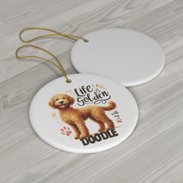 Add Some Warmth to Your Holidays with This "Life is Golden with My Doodle" Ornament - Image 3