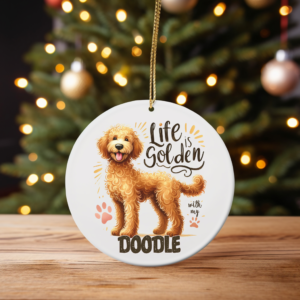 Add Some Warmth to Your Holidays with This “Life is Golden with My Doodle” Ornament