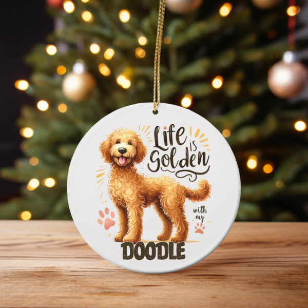 Add Some Warmth to Your Holidays with This "Life is Golden with My Doodle" Ornament