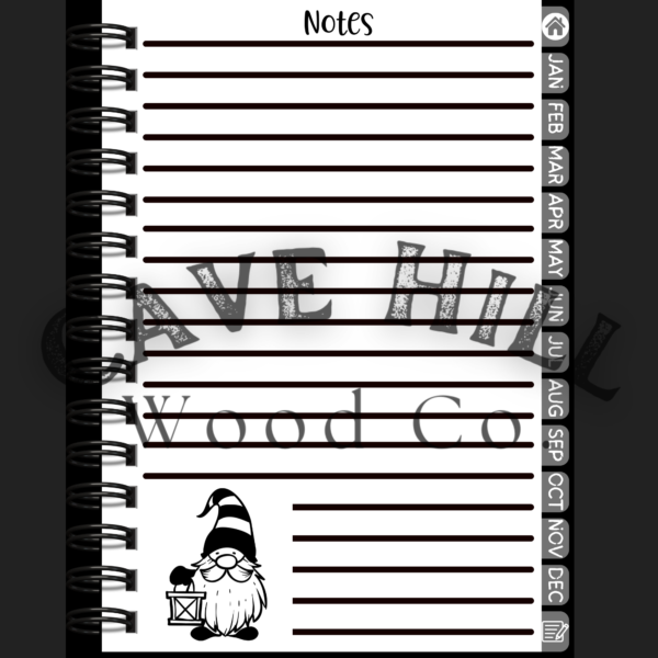 Undated Minimalist Digital Planner – 'Oh My Gnome' Edition | Cute Gnome Cover | Hyperlinked for Easy Navigation - Image 3