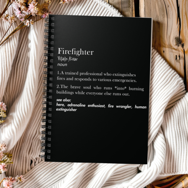 Firefighter Definition Notebook – Fun & Thoughtful Gift for Firefighters