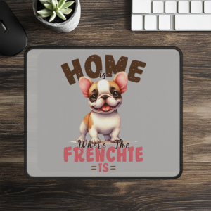 Home is Where the Frenchie Is Mouse Pad – Adorable Desk Accessory for French Bulldog Lovers