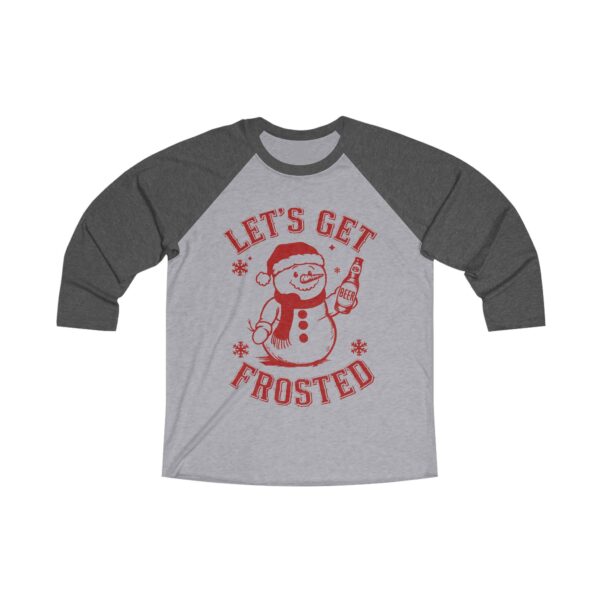 "Let's Get Frosted" Snowman Beer Tee – Funny Holiday Drinking Shirt - Image 3