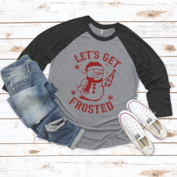 "Let's Get Frosted" Snowman Beer Tee – Funny Holiday Drinking Shirt