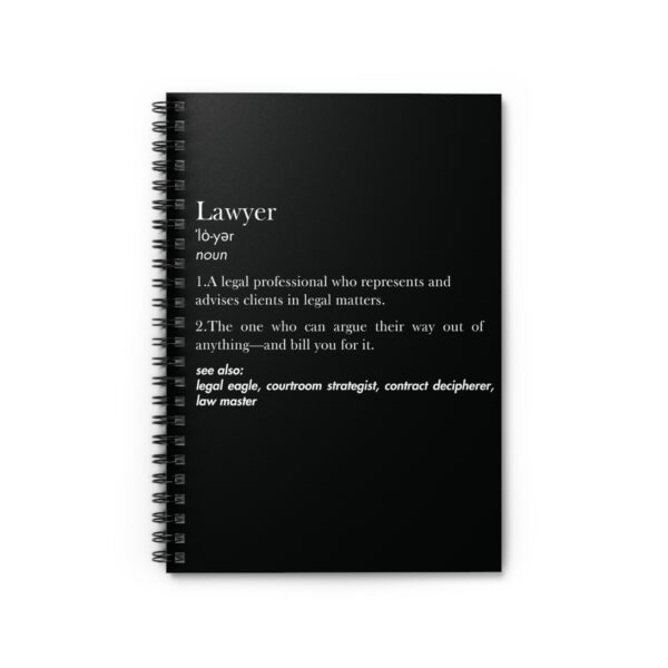 Lawyer Definition Notebook – Clever & Unique Gift for Lawyers and Legal Professionals - Image 2