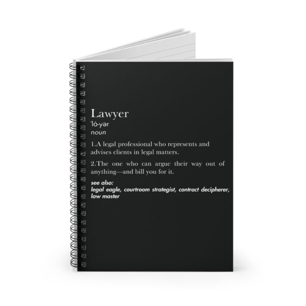 Lawyer Definition Notebook – Clever & Unique Gift for Lawyers and Legal Professionals - Image 3