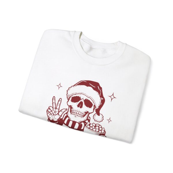 "Santa's Favorite Ho" Naughty Skeleton Christmas Sweatshirt - Image 3