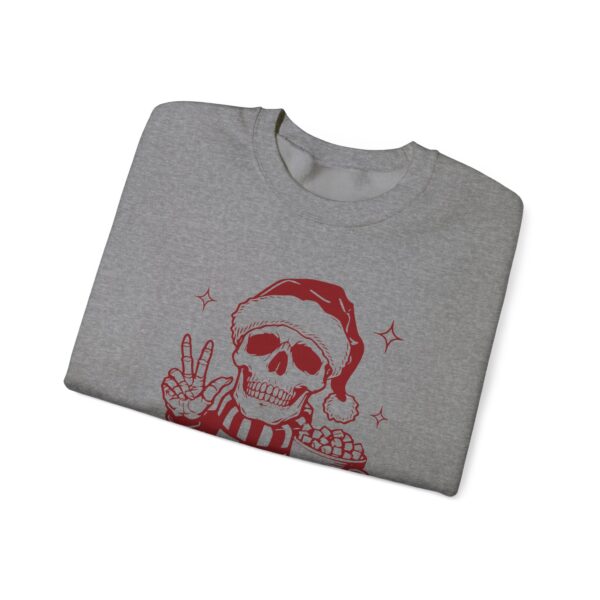 "Santa's Favorite Ho" Naughty Skeleton Christmas Sweatshirt - Image 13