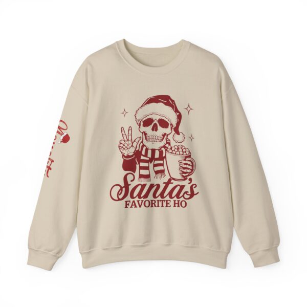 "Santa's Favorite Ho" Naughty Skeleton Christmas Sweatshirt - Image 7