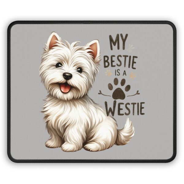 My Bestie is a Westie Mouse Pad – Cute Desk Accessory for West Highland Terrier Lovers - Image 2