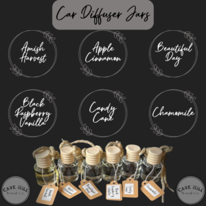 Car Diffuser Jar  | Fragrance Oil Car Freshener | Hanging Car Air Freshener | Aromatherapy Car Diffuser (Amish Harvest - Chamomile)