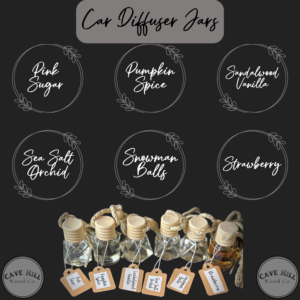 Car Diffuser Jar | Fragrance Oil Car Freshener | Hanging Car Air Freshener | Aromatherapy Car Diffuser (Pink Sugar - Strawberry)